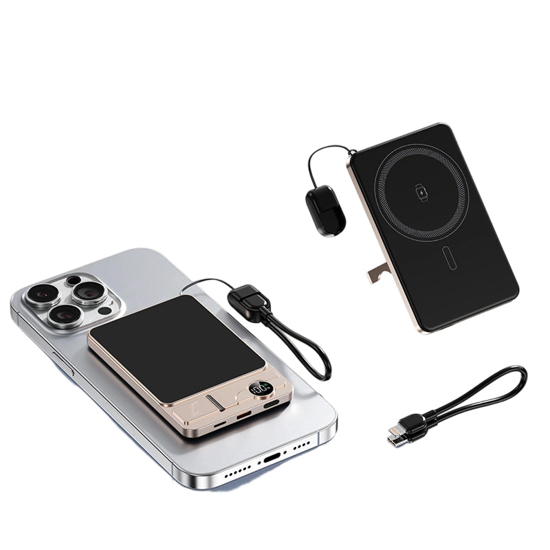 🔋⚡ 22.5W power bank – magnetic, slim, charges 3 devices at once!