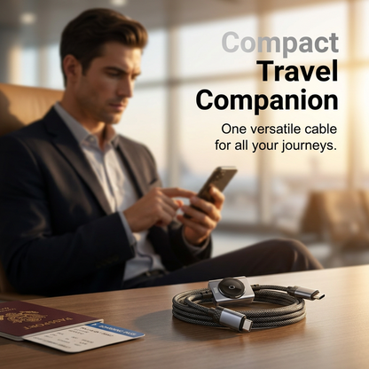 2-in-1 Fast Charging Cable with Magnetic Watch Charger