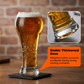 🏆Large Capacity Ornate Embossed Beer Glass for Football Watch Party & Home Bar