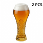 🏆Large Capacity Ornate Embossed Beer Glass for Football Watch Party & Home Bar