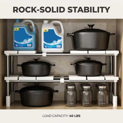 ⏳Limited-time 50% off⏰Expandable Under Sink Shelf🍽️🥣