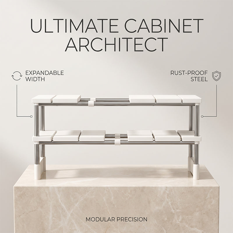 ⏳Limited-time 50% off⏰Expandable Under Sink Shelf🍽️🥣