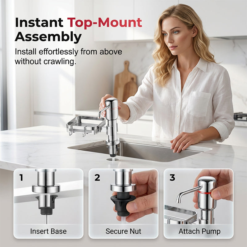 ⏳Limited-time 50% off⏰Quick Install Kitchen Soap Dispenser🚰🧼