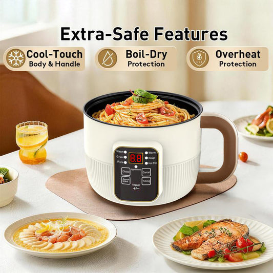 🍲 Multi-Functional Smart Electric Pot – 6 Preset Modes, Delay Timer, Steamer 🍜