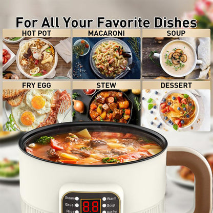 🍲 Multi-Functional Smart Electric Pot – 6 Preset Modes, Delay Timer, Steamer 🍜