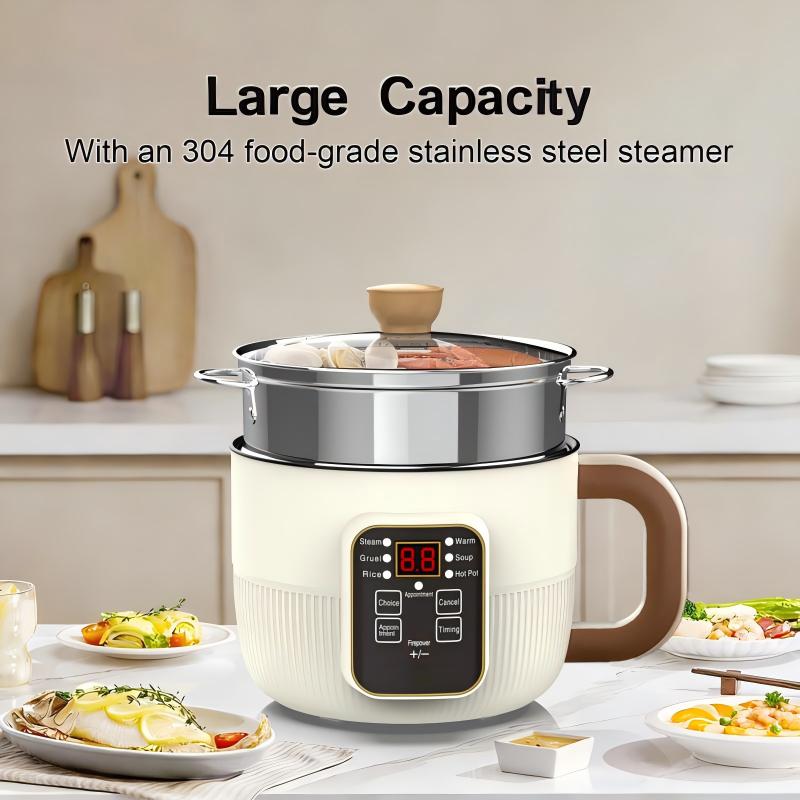 🍲 Multi-Functional Smart Electric Pot – 6 Preset Modes, Delay Timer, Steamer 🍜