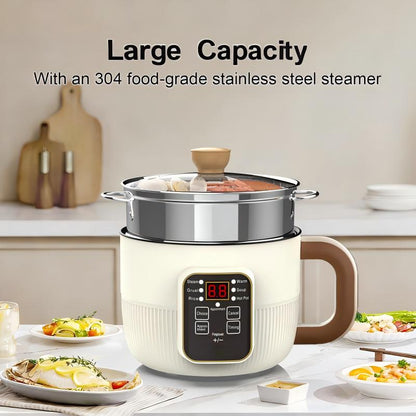 🍲 Multi-Functional Smart Electric Pot – 6 Preset Modes, Delay Timer, Steamer 🍜