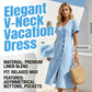 Women's Blended Fabric Button Midi Dress