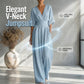 Women's V-Neck High Waist Wide Leg Jumpsuit