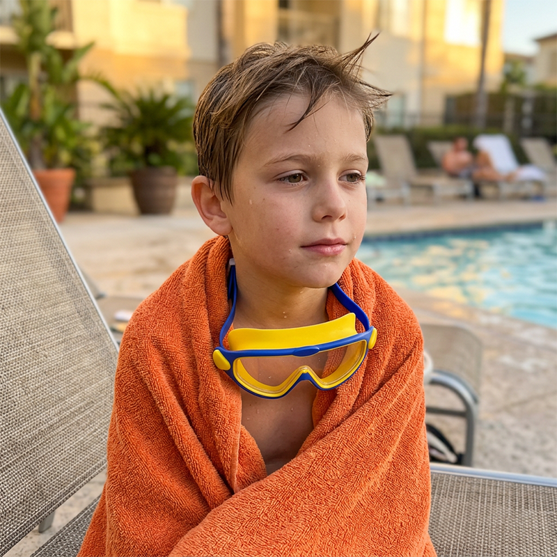 Kids Anti-Fog Wide View Swim Goggles