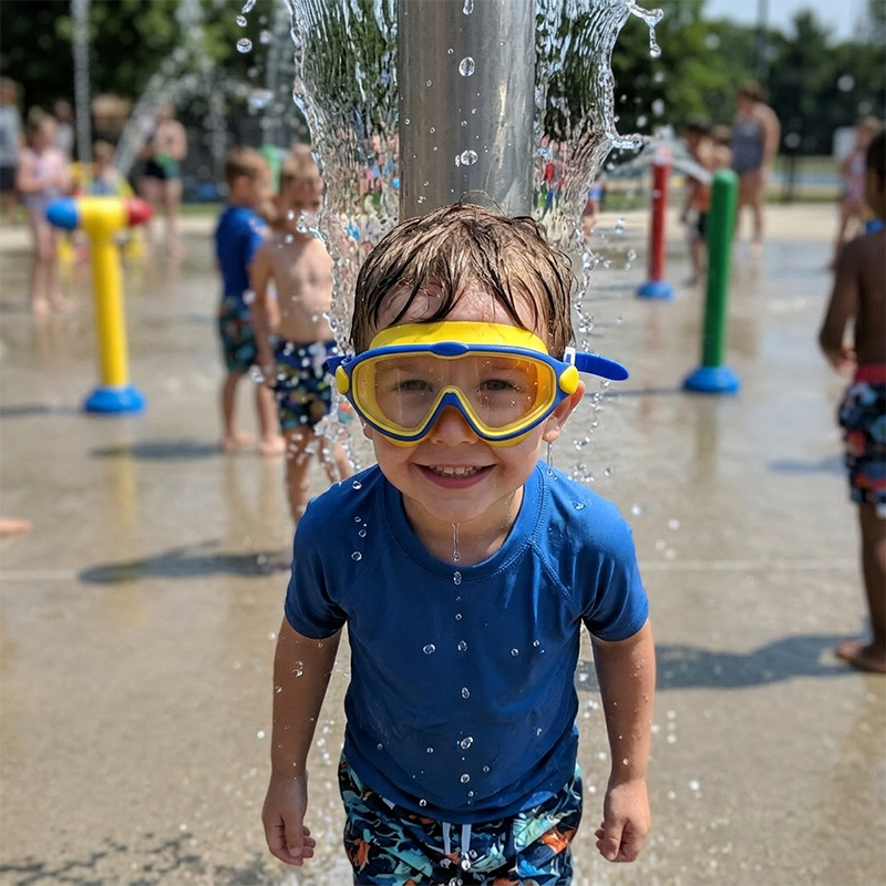 Kids Anti-Fog Wide View Swim Goggles