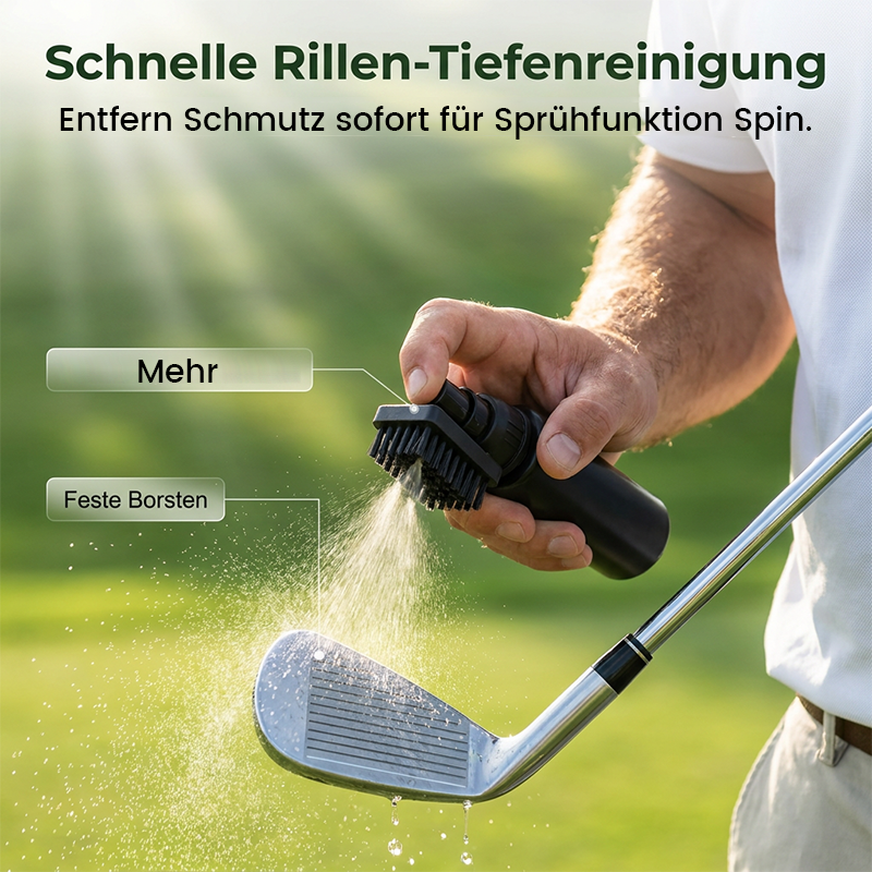Golf Club Cleaning Brush Set with Squeeze Spray Bottle and Microfiber Waffle Towel
