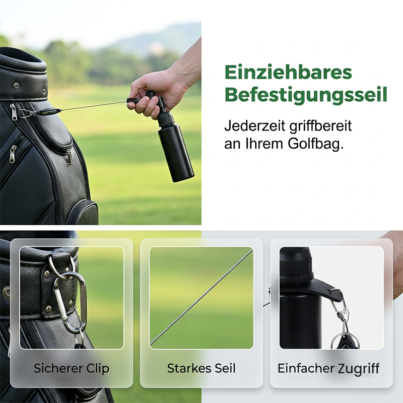 Golf Club Cleaning Brush Set with Squeeze Spray Bottle and Microfiber Waffle Towel
