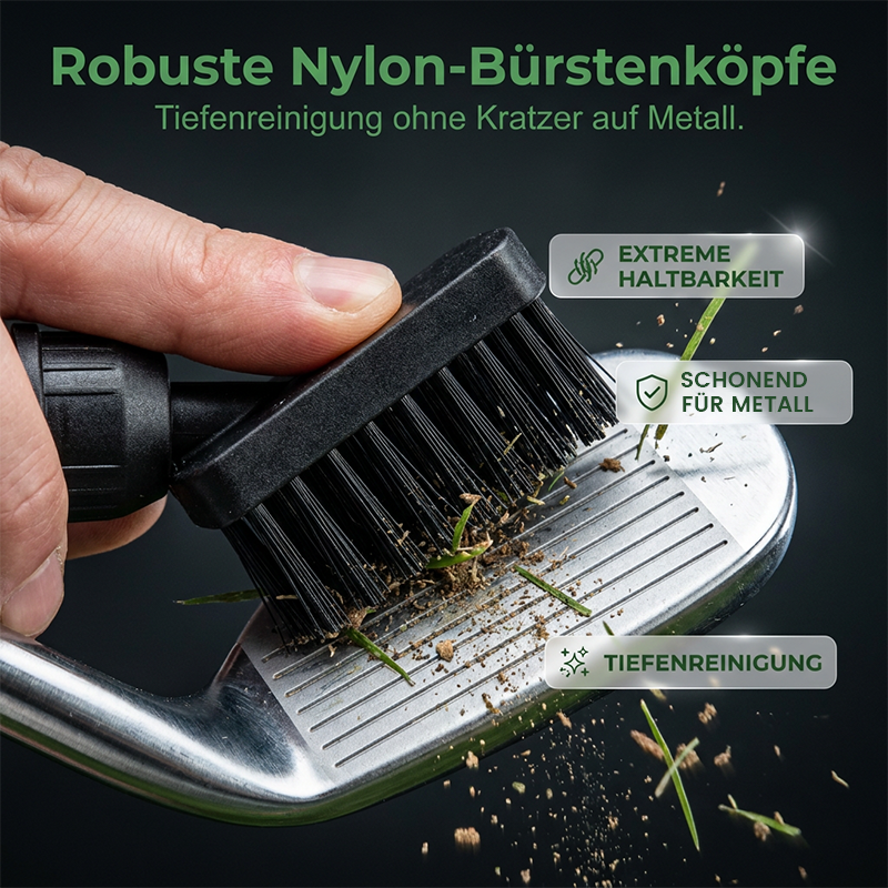 Golf Club Cleaning Brush Set with Squeeze Spray Bottle and Microfiber Waffle Towel