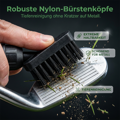 Golf Club Cleaning Brush Set with Squeeze Spray Bottle and Microfiber Waffle Towel