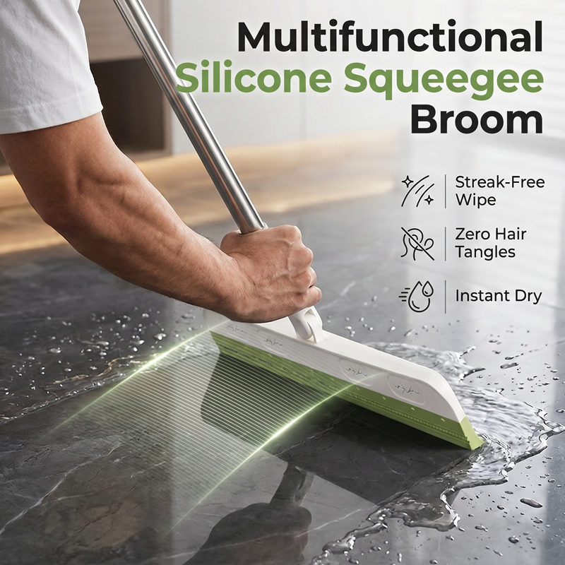 🔥New Arrivals Now on Sale-Rotating Silicone Floor Squeegee Broom