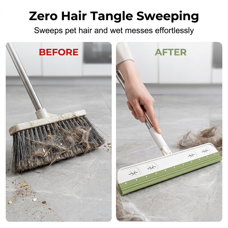 🔥New Arrivals Now on Sale-Rotating Silicone Floor Squeegee Broom