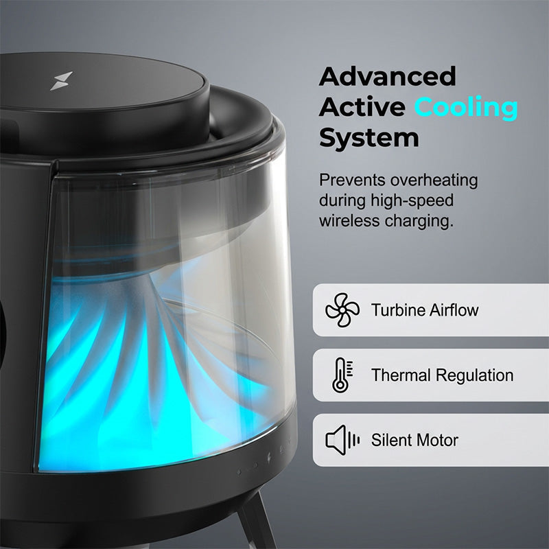 3-in-1 Magnetic Wireless Charger with Bluetooth Speaker and Atmosphere Light