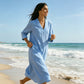 🔥New Arrivals Now on Sale-Women’s V-Neck Cotton Linen A Line Dress