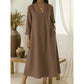 🔥New Arrivals Now on Sale-Women’s V-Neck Cotton Linen A Line Dress