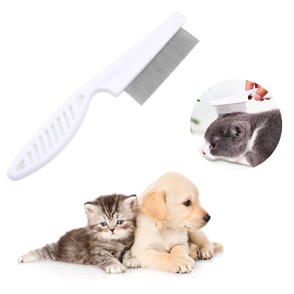 🐾🛁 Multifunctional Pet Grooming Comb – Tear Stain & Flea Removal with Fine Stainless Steel Needles ✨