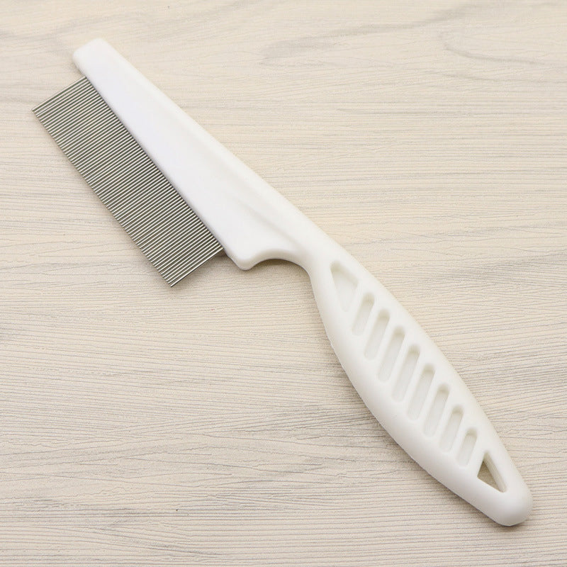 🐾🛁 Multifunctional Pet Grooming Comb – Tear Stain & Flea Removal with Fine Stainless Steel Needles ✨