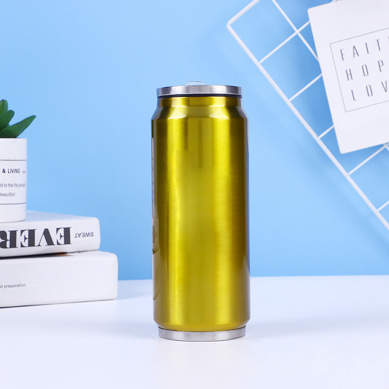 🥤Double-walled, insulated stainless steel cup in the shape of a cola can.