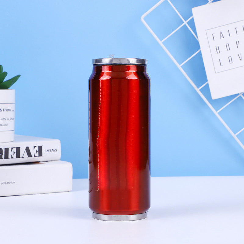 🥤Double-walled, insulated stainless steel cup in the shape of a cola can.