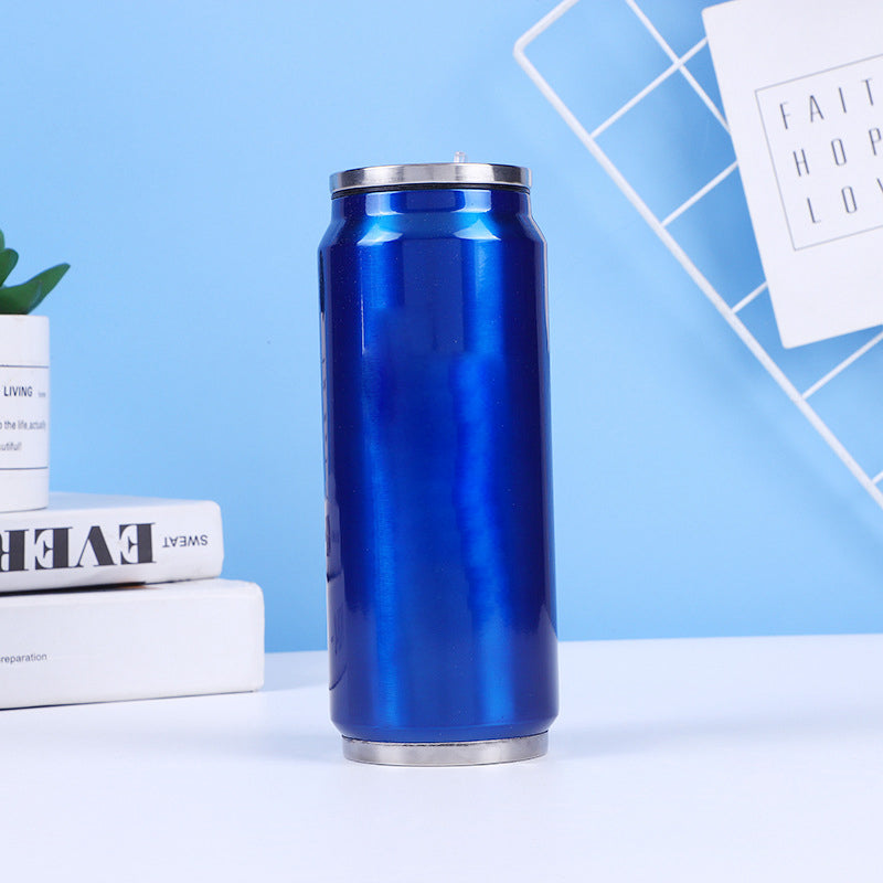 🥤Double-walled, insulated stainless steel cup in the shape of a cola can.