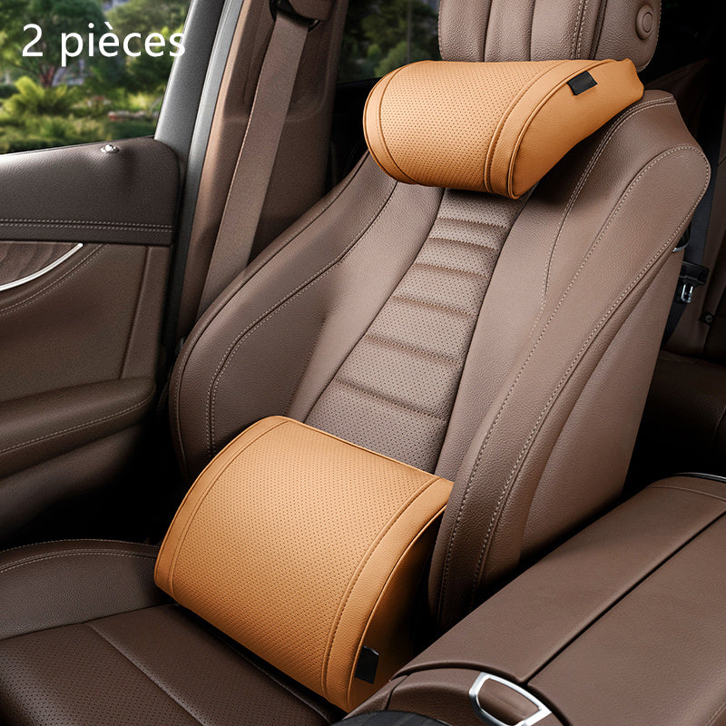 🚗Ergonomic Headrest and Lumbar Support Set for Car Seats
