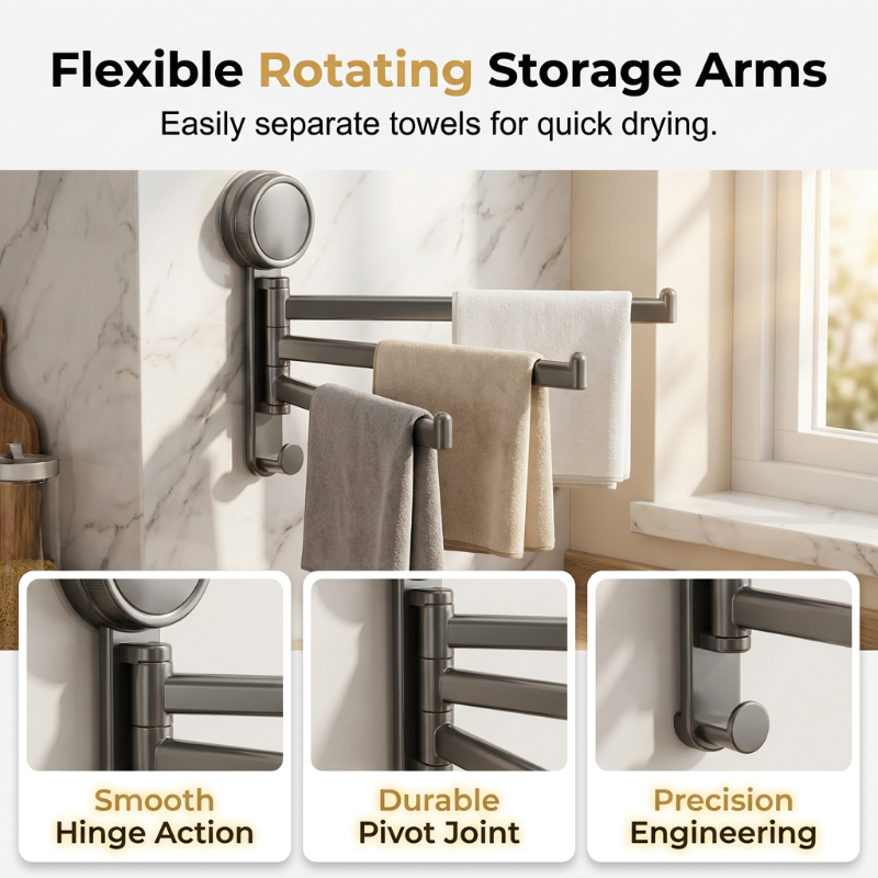 Heavy Duty Suction Towel Rack