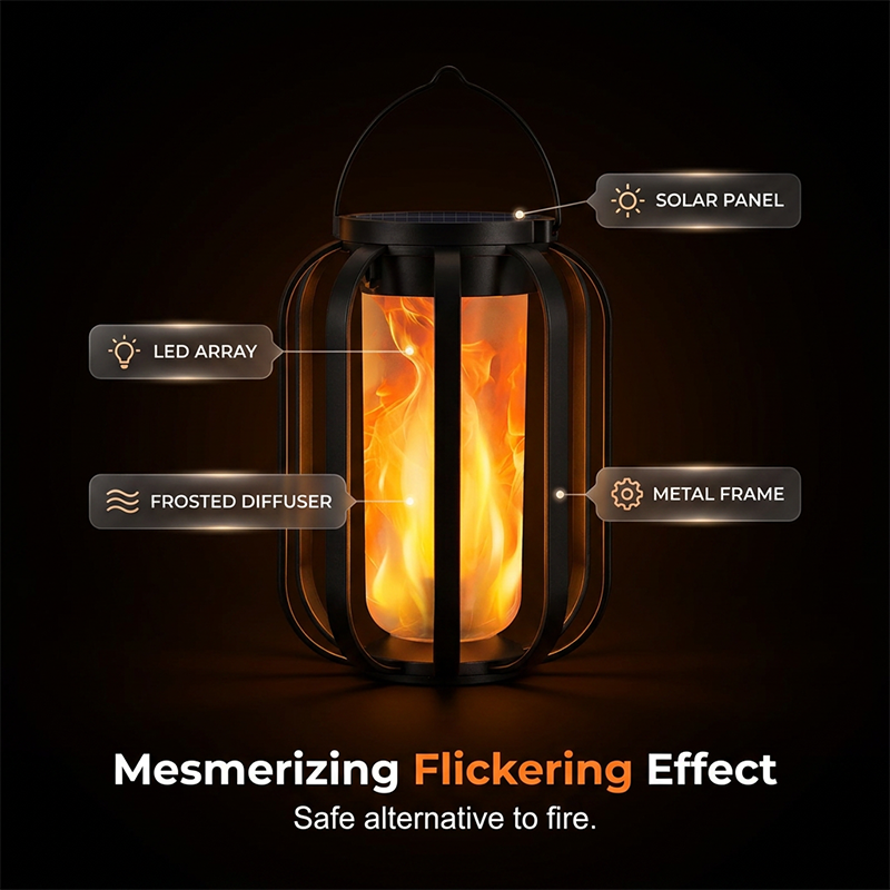 🏮 LIMITED-TIME 50% OFF! ☀️ Solar Flickering Flame Lantern – Waterproof & auto-on – Realistic warm glow, perfect for patios, gardens or pathways – no wiring needed 🌙