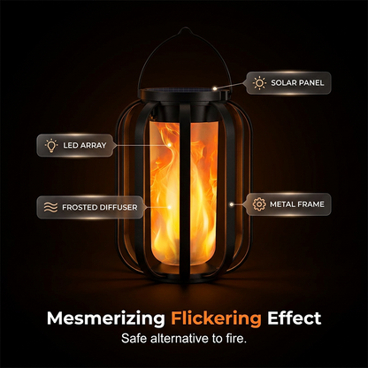 🏮 LIMITED-TIME 50% OFF! ☀️ Solar Flickering Flame Lantern – Waterproof & auto-on – Realistic warm glow, perfect for patios, gardens or pathways – no wiring needed 🌙