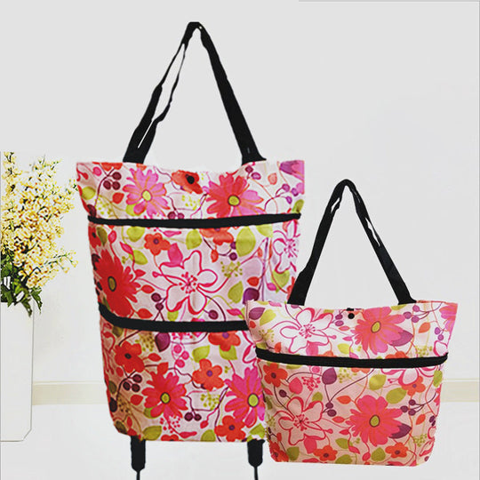 🎉 2026 Sale — Over 13,000 Sold!💞 2-in-1 Foldable Shopping Cart – Carry & Roll with Ease 🛒