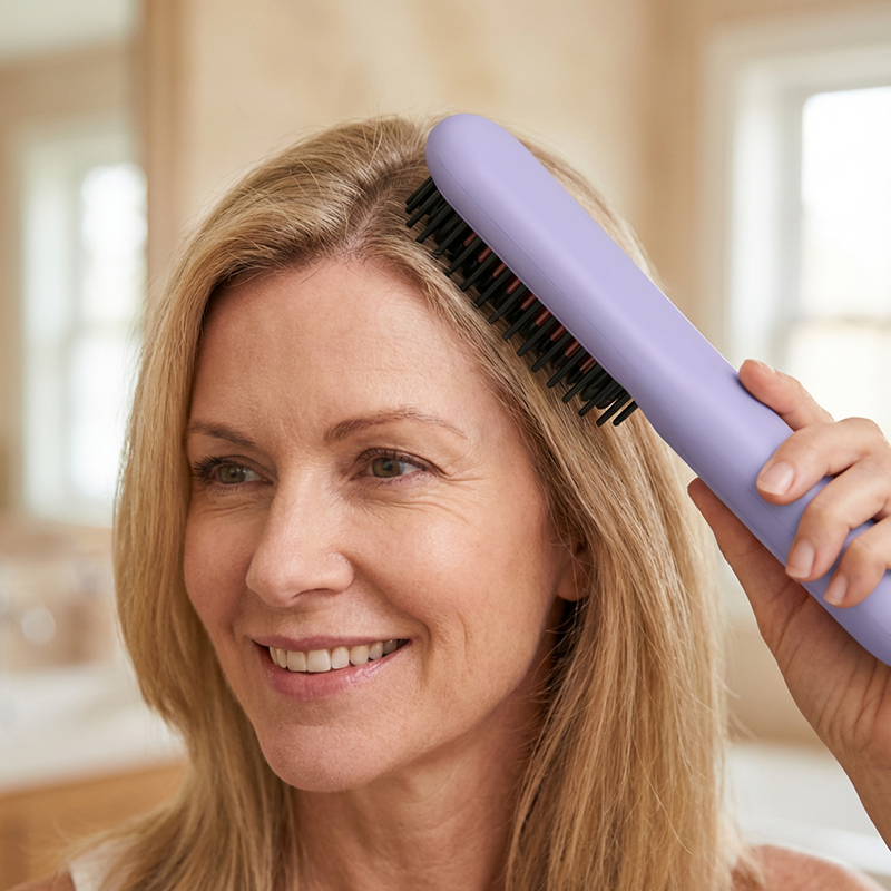 Portable Cordless Hair Straightening Comb