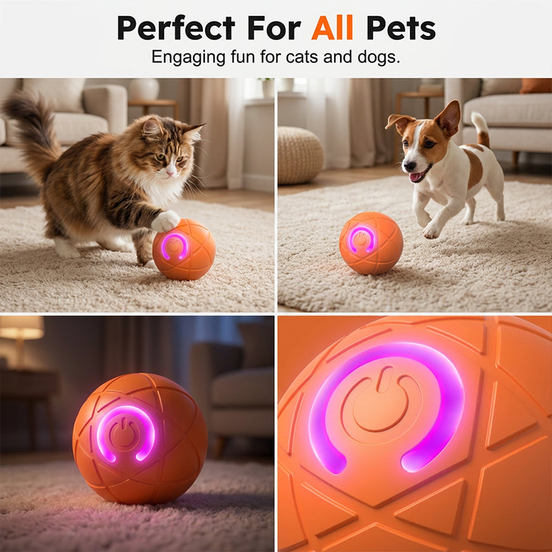 🔥50K+ SOLD!   🐾 AUTO-BOUNCING SMART PET BALL WITH REMOTE CONTROL— 3 Interactive Modes | Chew-Resistant E-TPU | USB-C Rechargeable 🎾