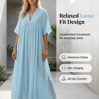 Women’s Flowy V-Neck Summer Maxi Dress