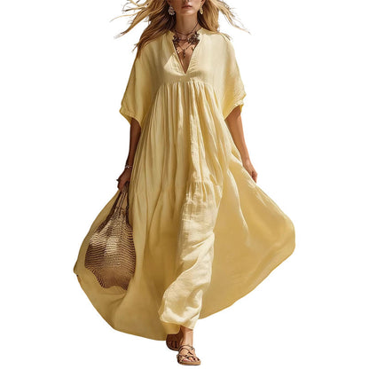 Women’s Flowy V-Neck Summer Maxi Dress