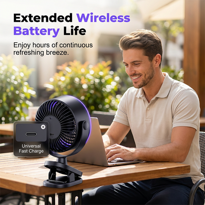 🔥50% OFF🔥 USB Powered Wall-Mountable Personal Fan | Smart Digital Display | Quiet Turbo Cooling | Flexible Clamp & Omnidirectional Pivot 🌬️❄️