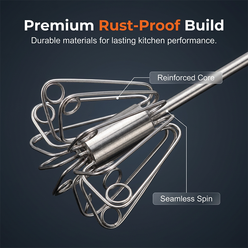 🥄🍳Last Day Promotion 50% OFF!🍰Stainless Steel Semi-Automatic Hand Egg Beater