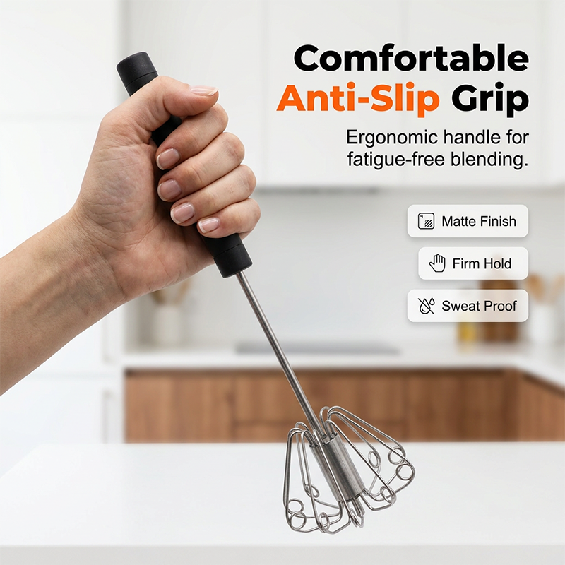 🥄🍳Last Day Promotion 50% OFF!🍰Stainless Steel Semi-Automatic Hand Egg Beater