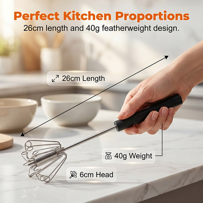 🥄🍳Last Day Promotion 50% OFF!🍰Stainless Steel Semi-Automatic Hand Egg Beater