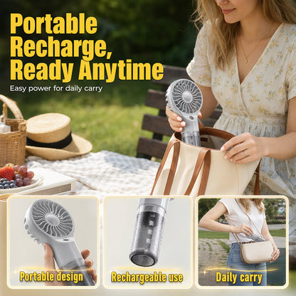 Portable Handheld Mist Cooling Fan