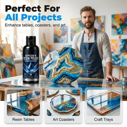 ✨ Flawless Final Step! High-Gloss Epoxy Resin Polish – Buffs to a Professional Shine