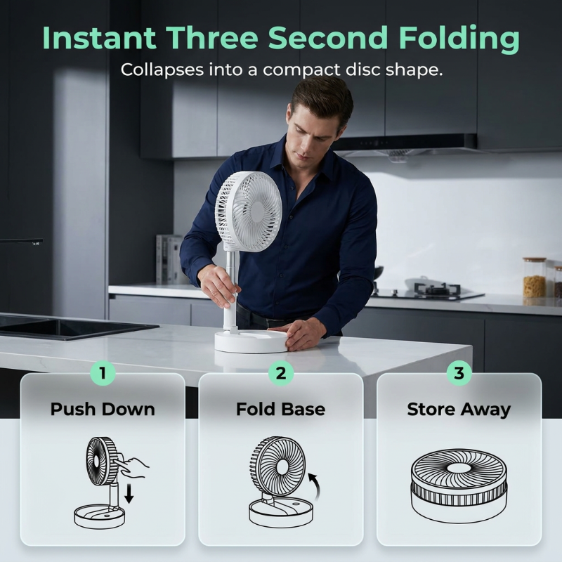 🌬️❄️Portable Multifunctional Telescopic Floor Fan - Stay Cool Anywhere✨