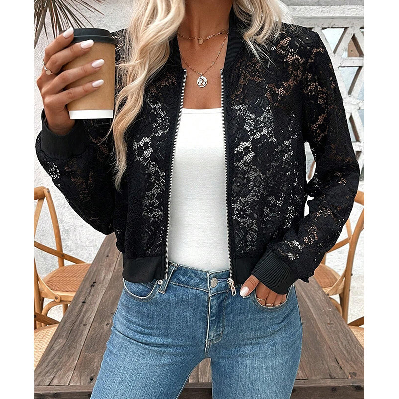 Elegant Floral Lace Cardigan