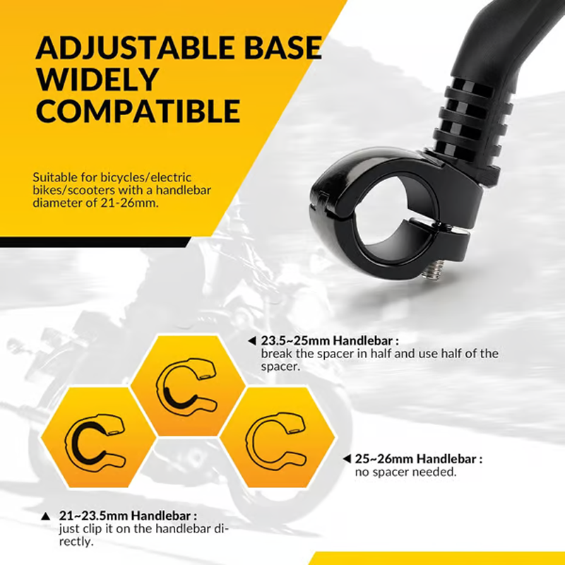 ⏳Time-Limited Special⏰360° Rotatable Bicycle Rearview Mirror – Shock-Absorbing Arm, Weather-Resistant, Universal Mount 🛡️