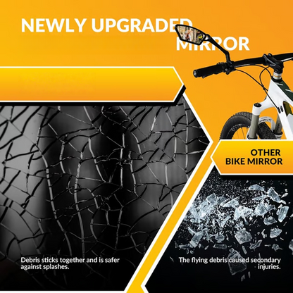 ⏳Time-Limited Special⏰360° Rotatable Bicycle Rearview Mirror – Shock-Absorbing Arm, Weather-Resistant, Universal Mount 🛡️