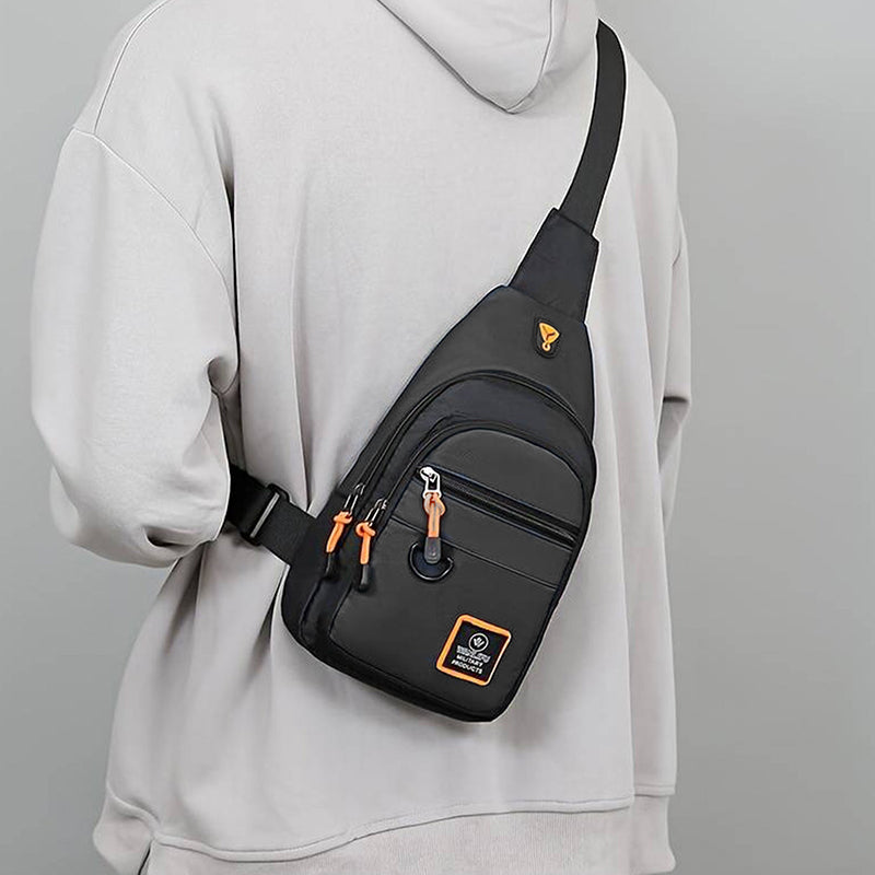 🎒 LIMITED-TIME 50% OFF! ✨ Waterproof Multi-pocket Crossbody Sling Bag – Organized Storage, Adjustable Strap, Headphone Jack 🌧️
