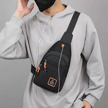 🎒 LIMITED-TIME 50% OFF! ✨ Waterproof Multi-pocket Crossbody Sling Bag – Organized Storage, Adjustable Strap, Headphone Jack 🌧️